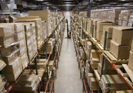 Packed Goods in Warehouse