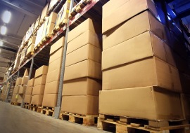 Packed Goods in Warehouse